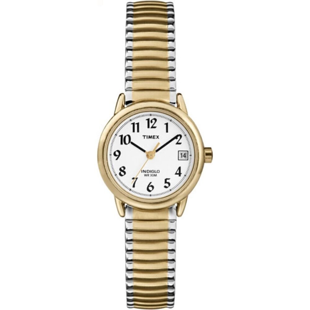 🔥 Timex Reader Watch Women White Easy Stainless Steel Mineral Crystal Watch